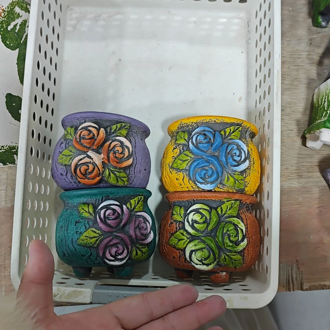 陶吸水透气的白陶花盆凑满12发货