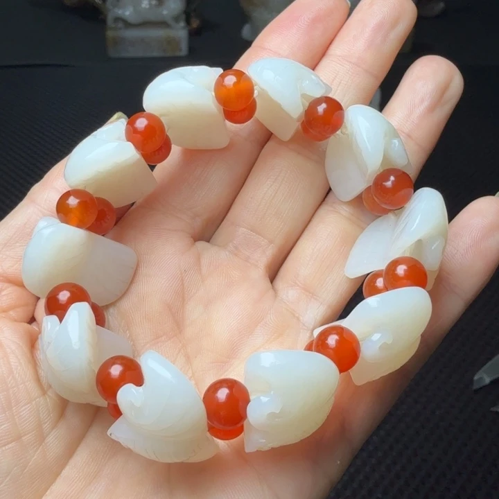 李***然古玉老玉收藏珍品手链