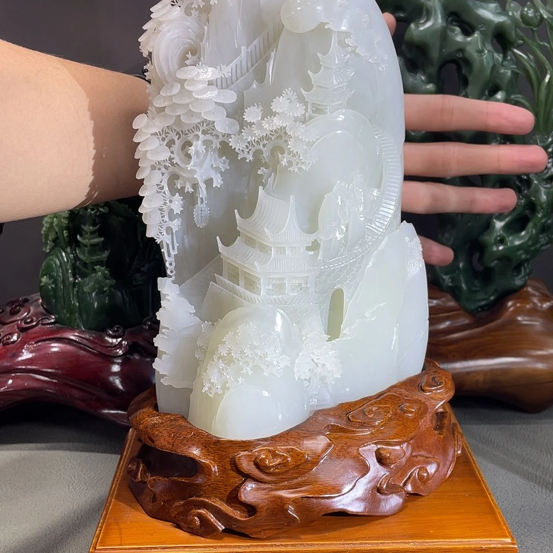 和田玉未镶嵌摆件