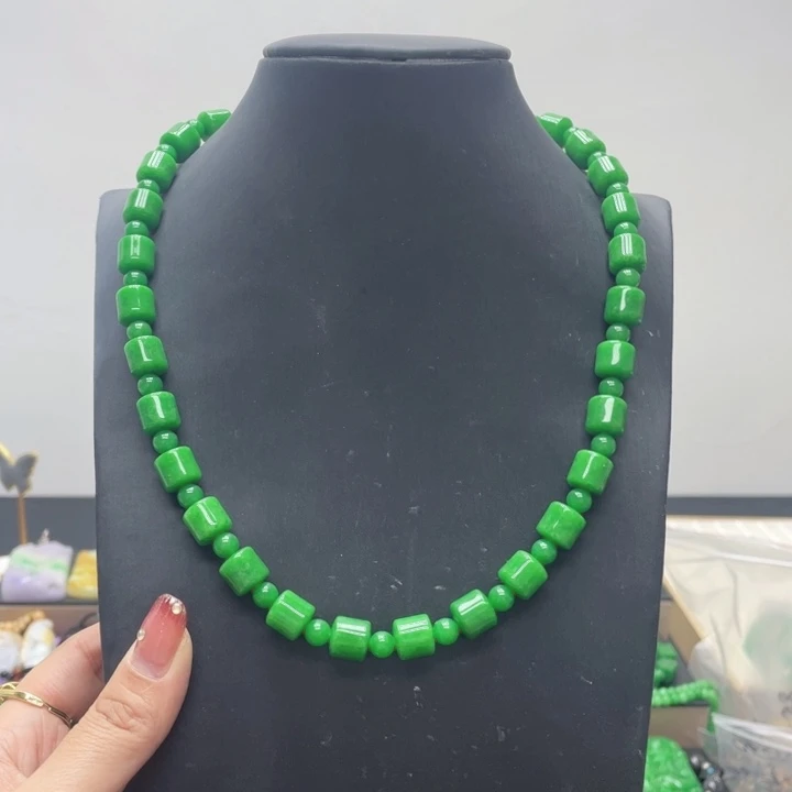 翡翠未镶嵌颈饰项链干青处理14