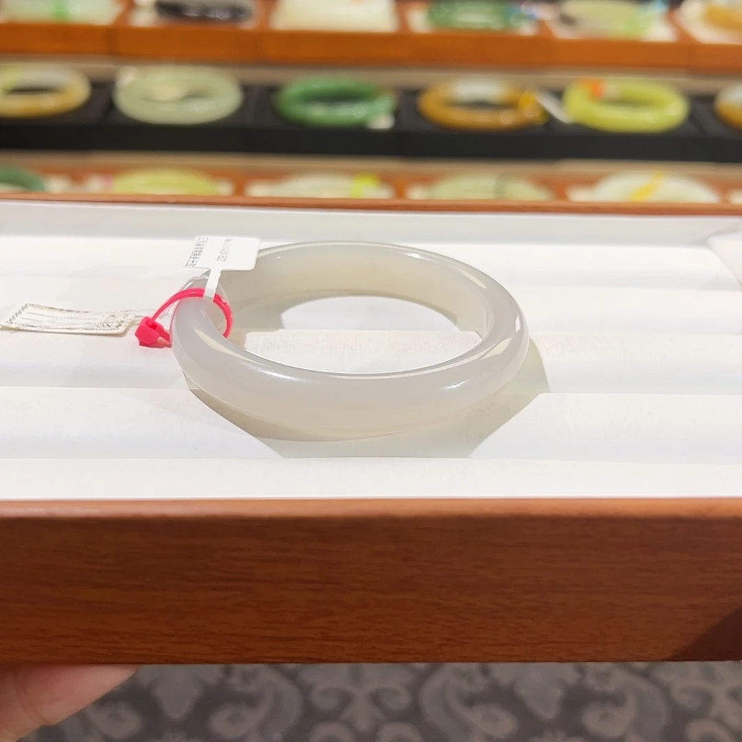 和田玉手镯未镶嵌  【浅冰紫】