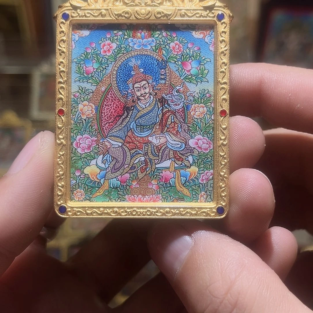 吊坠青海热贡纯手绘莲花生