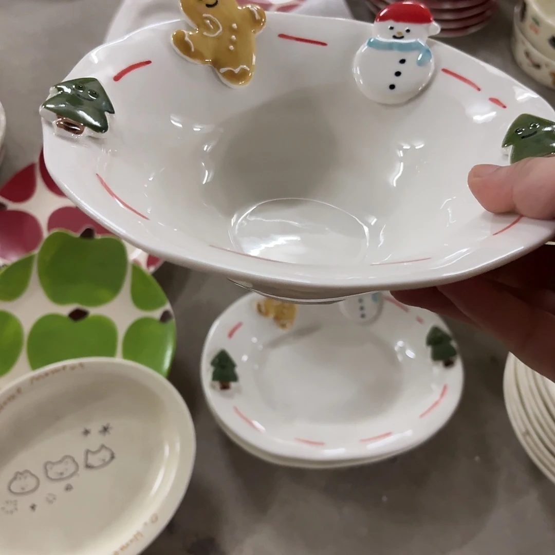 搪瓷姜饼人汤碗一个