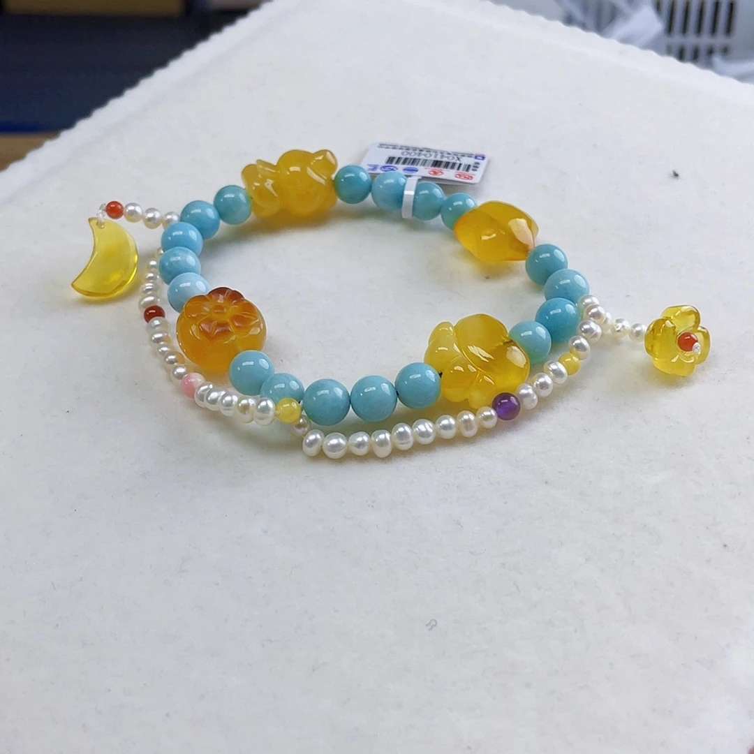 蜜蜡未镶嵌裸石蜜蜡手串