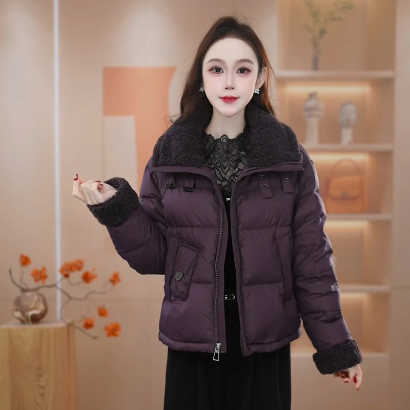 【羽绒服】妍2025年冬季新款时尚气质加厚保暖短款羽绒服#25-B83