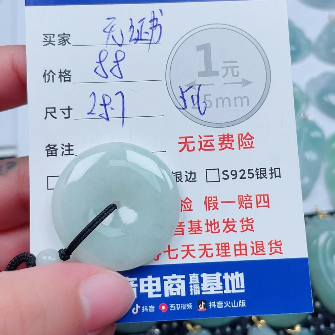 翡翠未镶嵌吊坠(不含链)