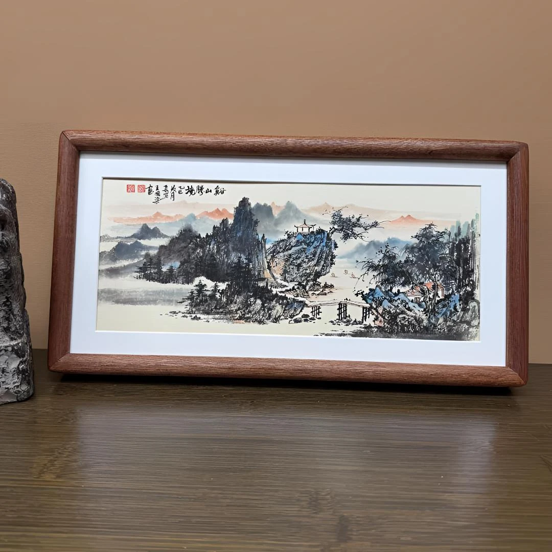 《溪山胜境》18×35山水装饰画