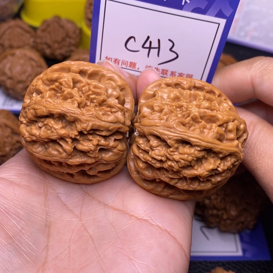 文玩核桃把件44粗筋c413