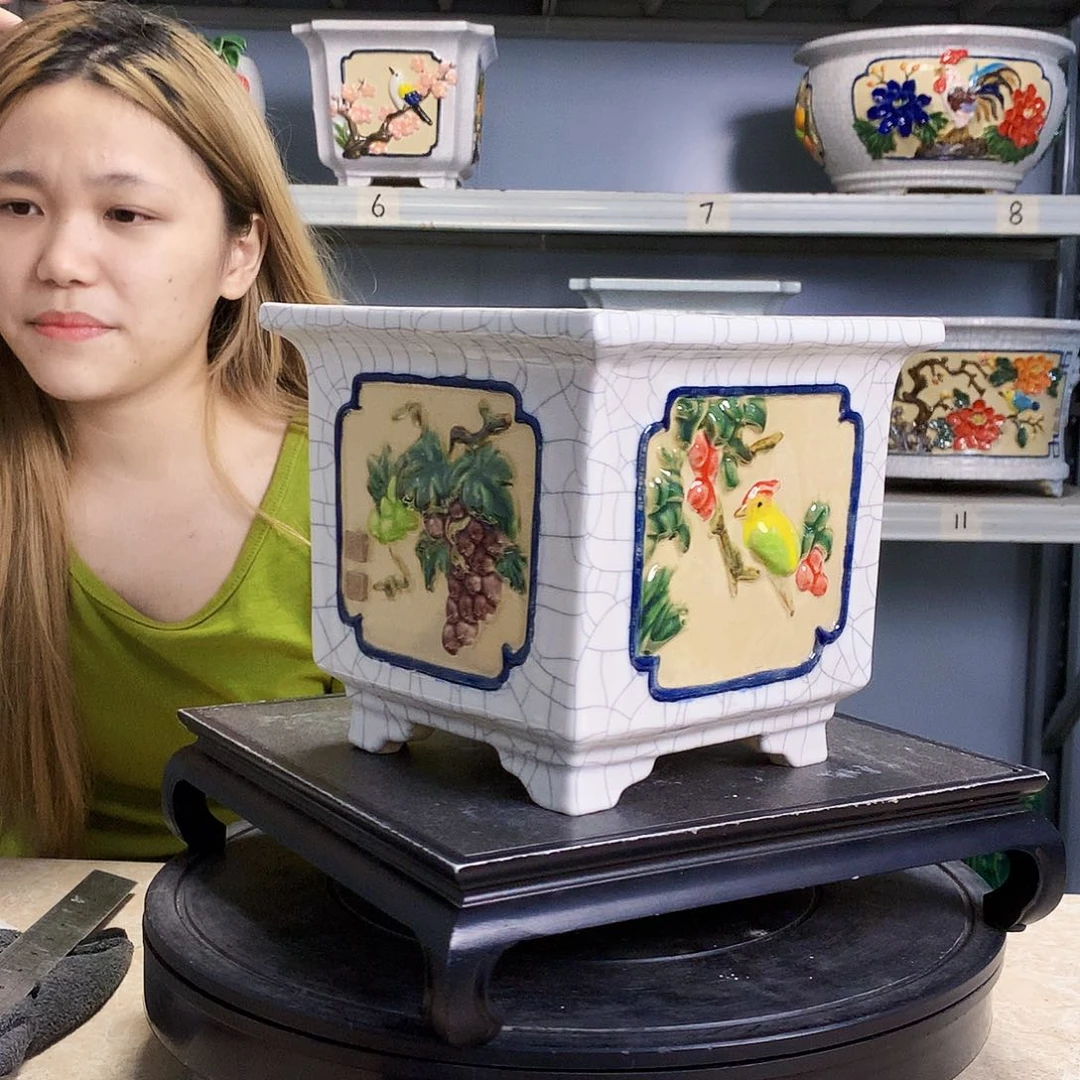 幽**香实物拍摄湾盆石湾盆