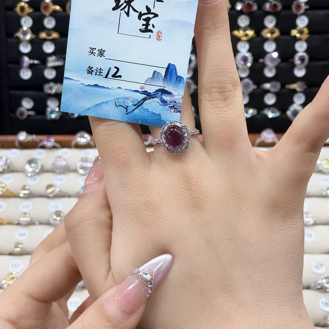 紫晶戒指女银S925镶嵌筱戒指12