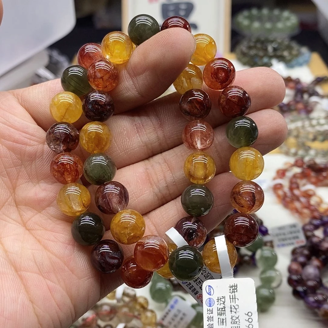 水晶手链未镶嵌多样性发货发一条