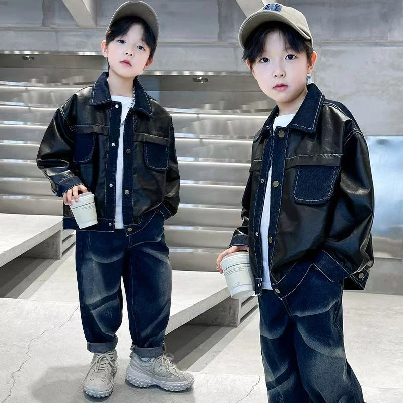 064童装男童春装外套2025新款儿童春季中大童酷帅牛仔衣服男孩