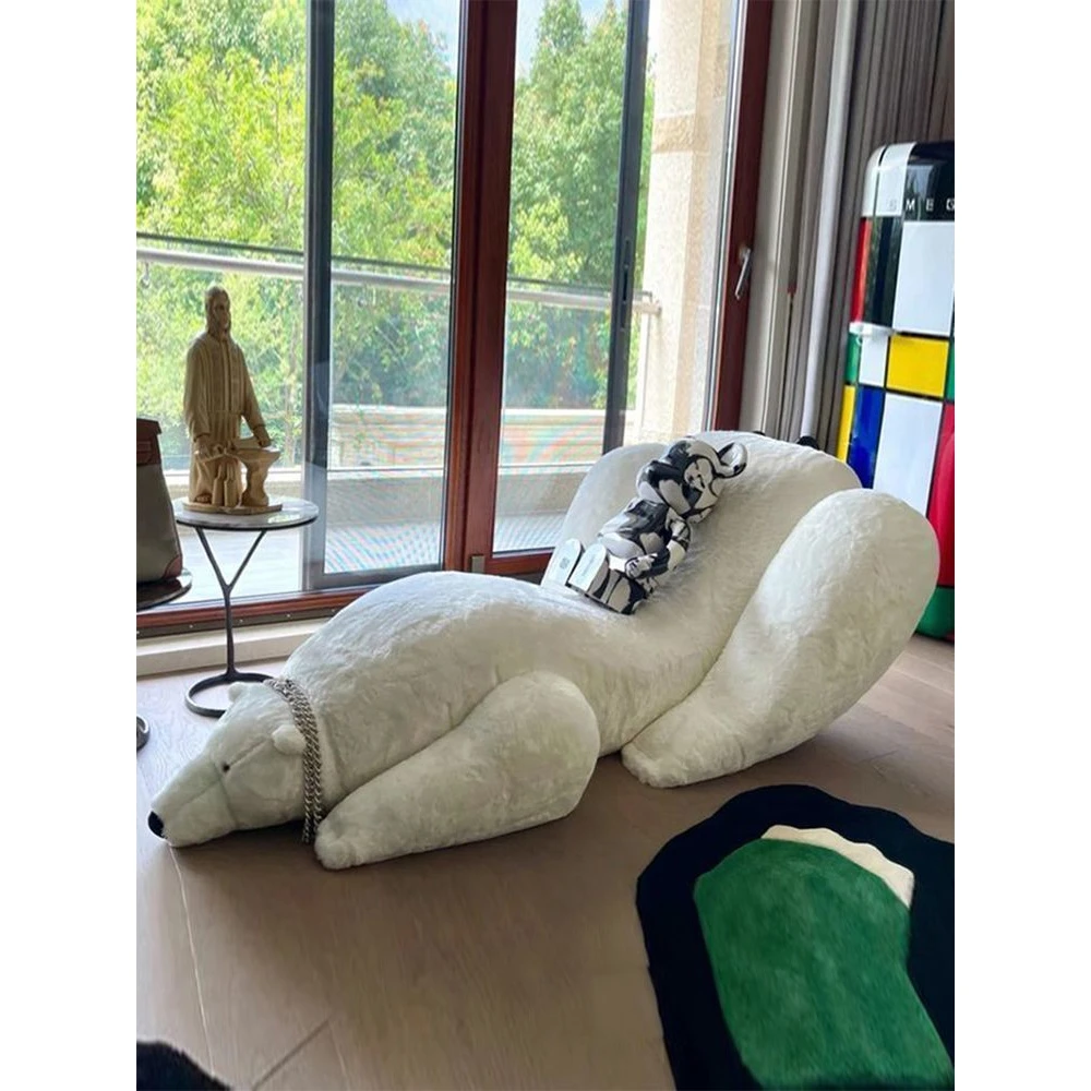 【佛山嘉合】北极熊沙发椅edrapack抱抱熊懒人躺椅趴趴熊艺术动物休