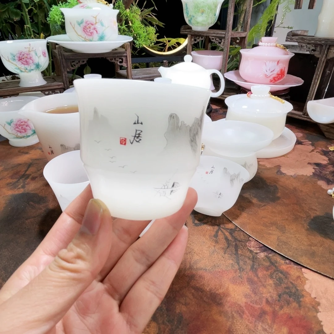 璞玉水墨山居竹节杯100ml