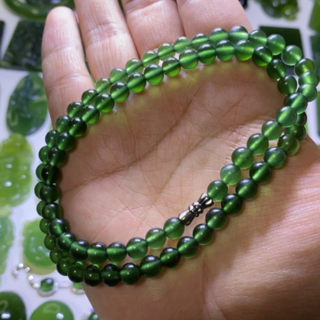 【闪购商品】蛇纹石玉项链未镶嵌