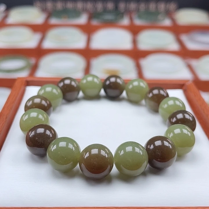 和田玉手链未镶嵌新疆若羌黄口