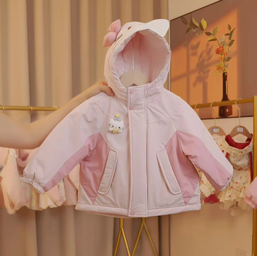 女童秋装外套2025新款儿童洋气中大童连帽上衣休闲春秋宝宝衣服