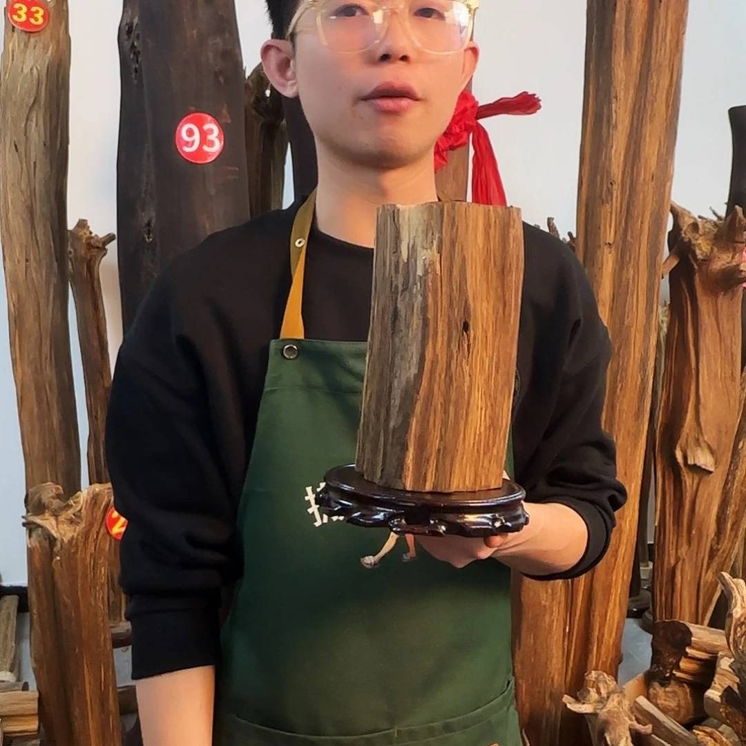 沉香摆件天然沉香原木摆件➕底座