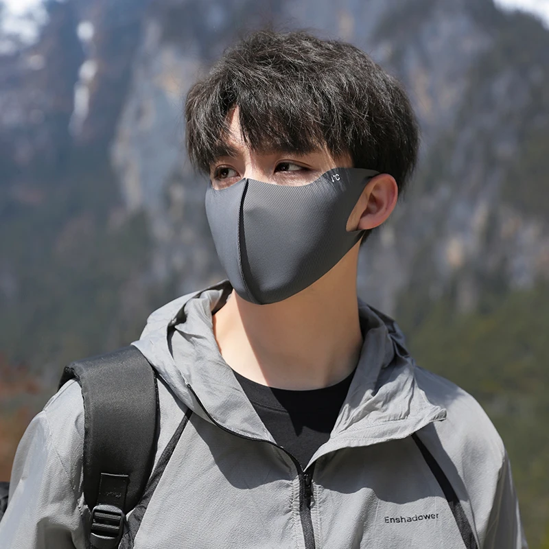 KimMumy防晒口罩男款夏季脸罩遮阳护眼角防紫外线显脸小冰丝面罩2