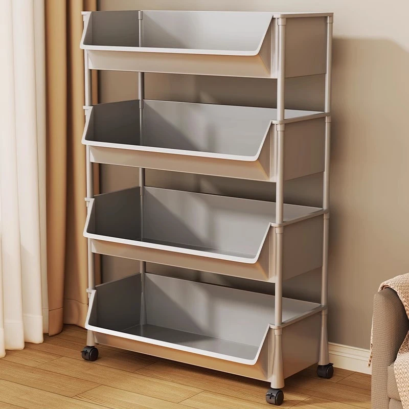 零食置物架可移动小推车大容量多功能儿童水果玩具绘本多层收纳架