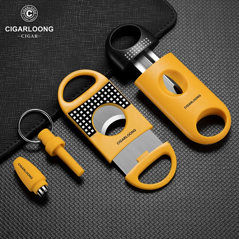 茄龙雪茄三件套工具剪刀便携雪茄刀锋利v剪雪茄钻古巴雪茄烟工具