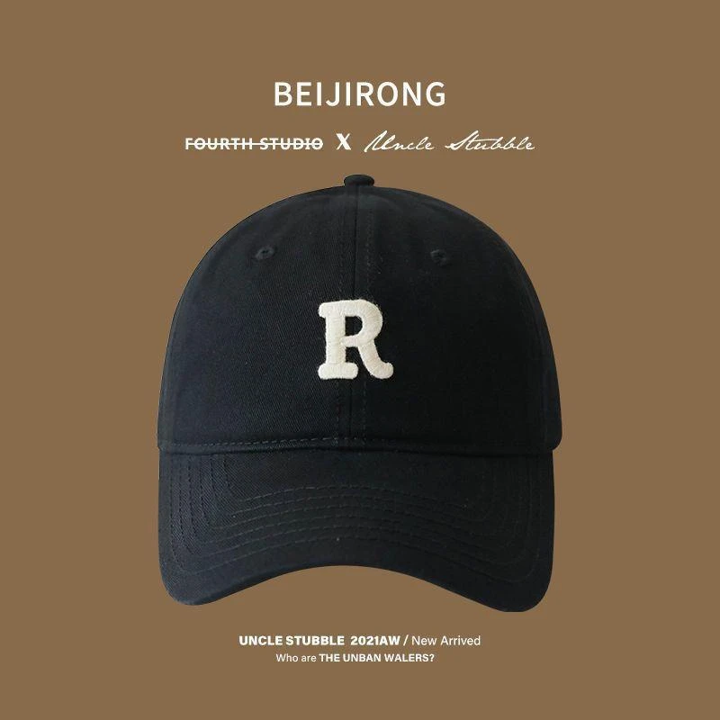 春秋款时尚大檐显瘦显脸小男女通用字母标棒球帽