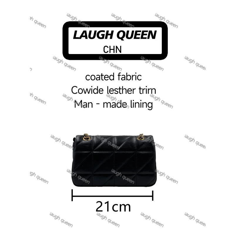 Laugh Queen手工打造真皮女士包 单黑  复 10833 21cm