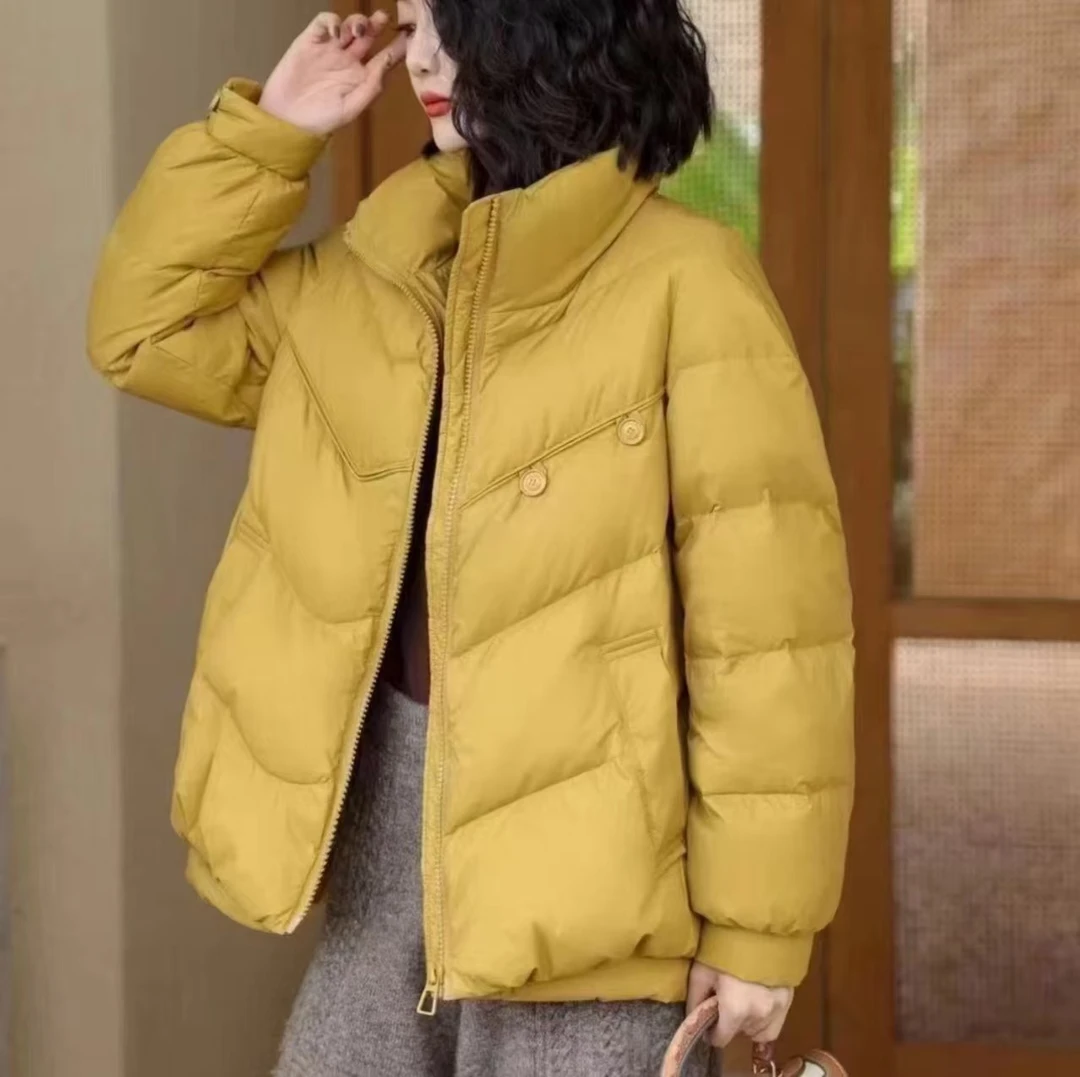 【两粒扣】秋冬短款时尚白鸭绒羽绒服1024