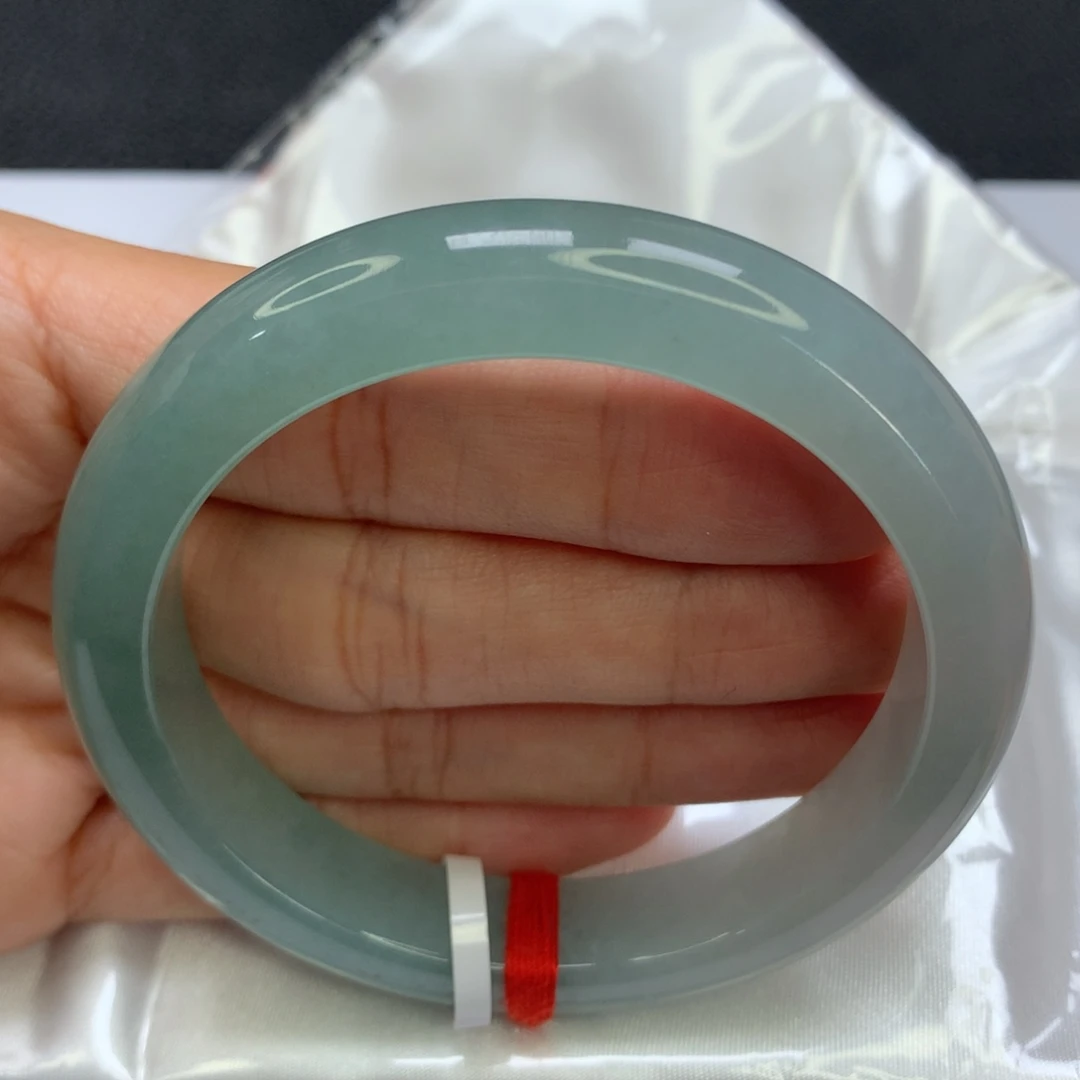 翡翠未镶嵌手镯老坑58圈冰胶半山水起光024