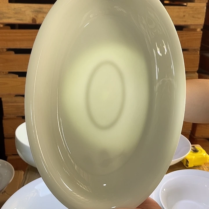 瓷片云青12英寸鱼盘一个，包邮