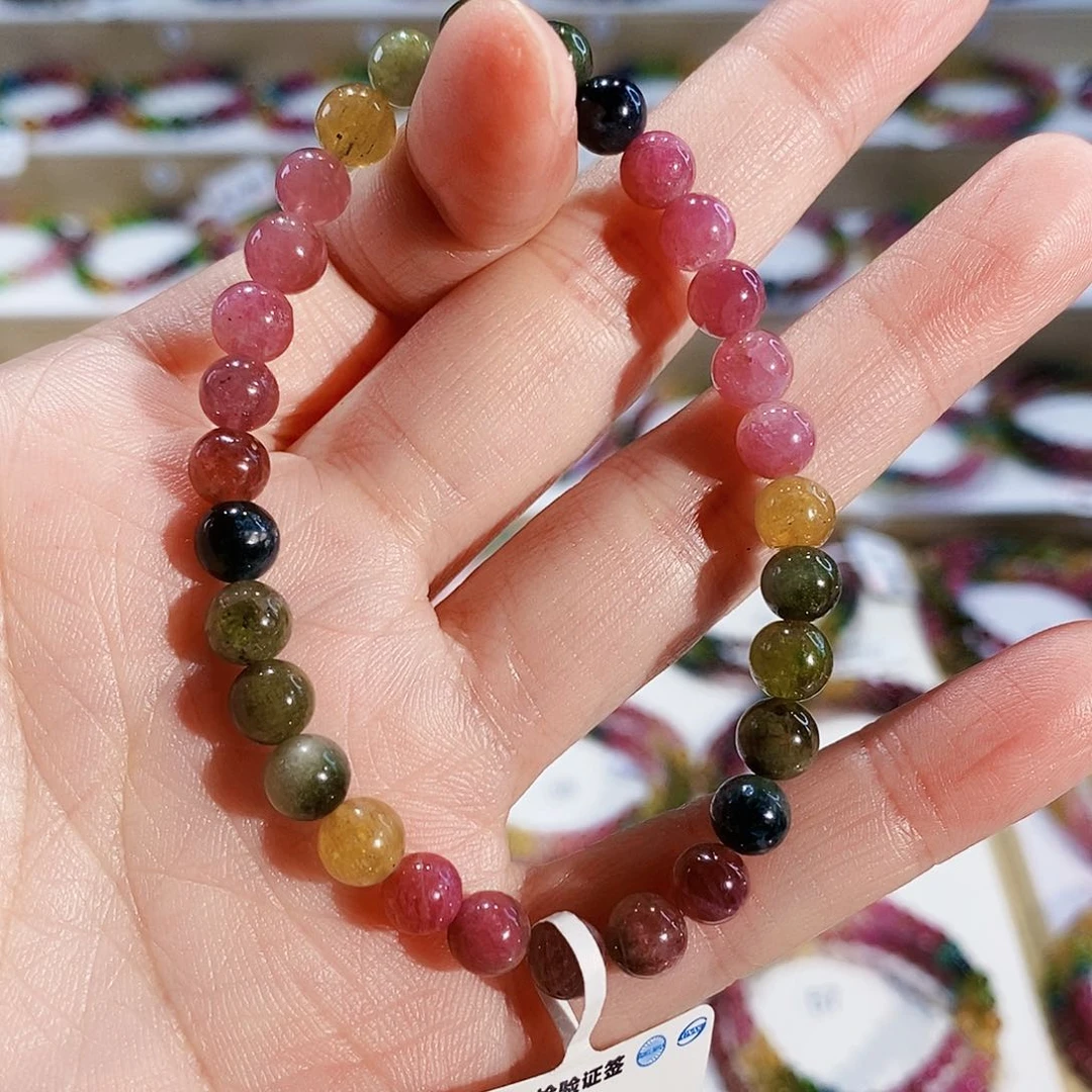 碧玺手链未镶嵌G2175素圈颜色微差