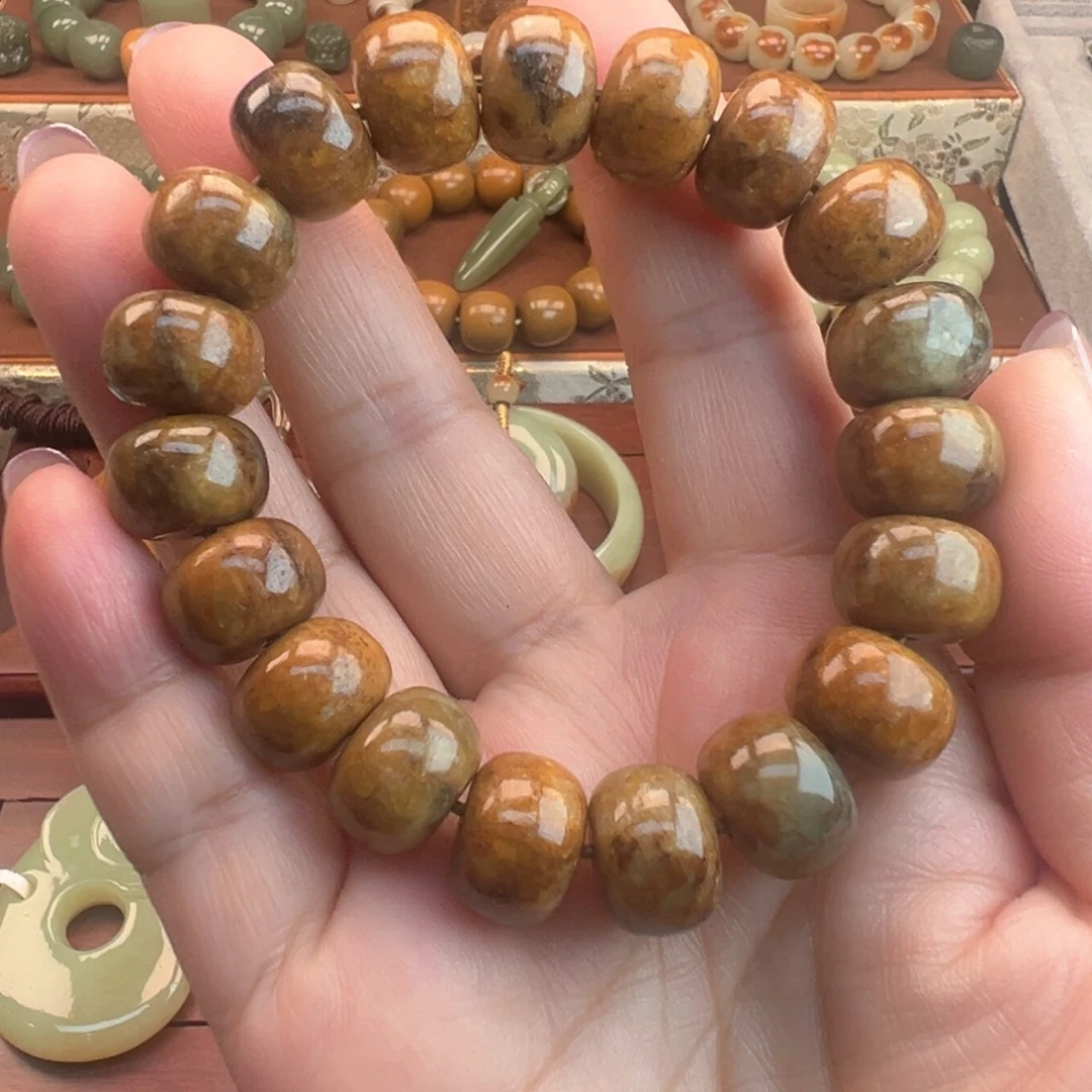 岫岩河磨玉（透闪石质玉）未镶嵌手链