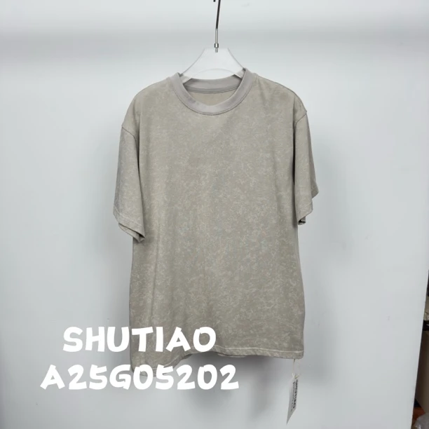【SHUTIAO】2025夏季：新款小众设计款T恤A25G05202