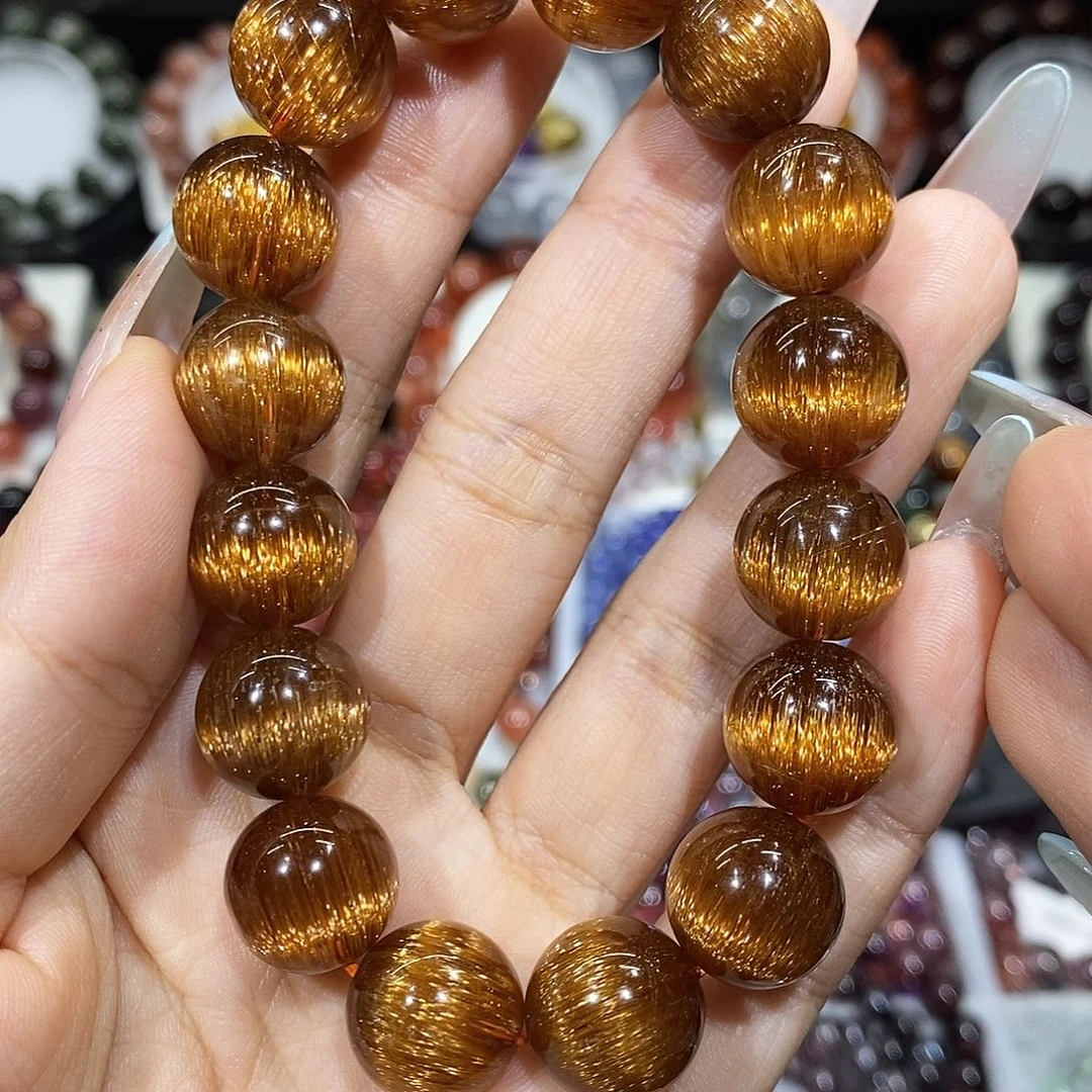 水晶手串未镶嵌黄金铜顺发13