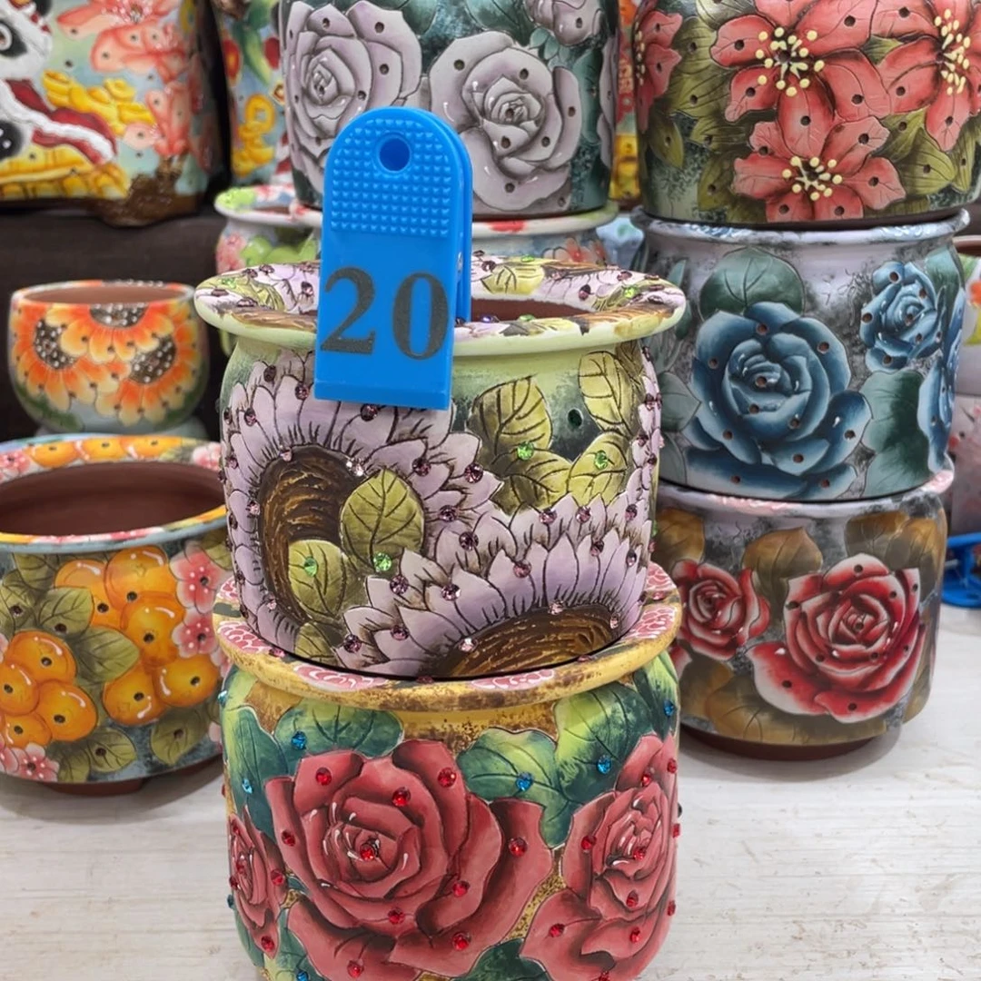 红陶钟****馆多肉花盆奶罐