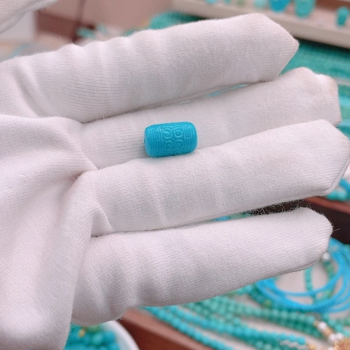 绿松石未镶嵌桶珠8.1