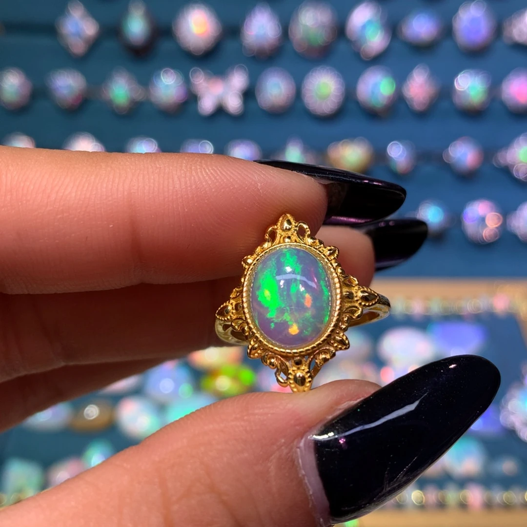 欧泊银S925镶嵌戒指款