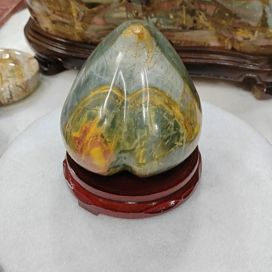 石材乳源彩色石头摆件