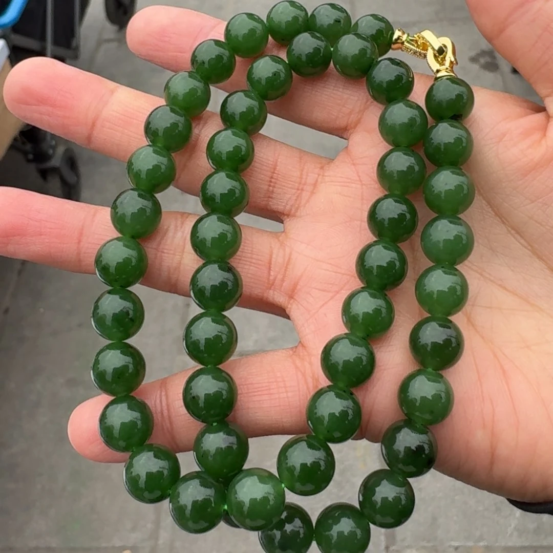 和田玉颈饰未镶嵌卡9+碧玉微矿点多样性拍一发一