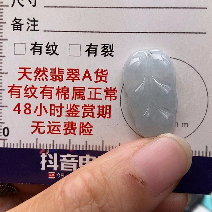 颈饰未镶嵌翡翠叶子