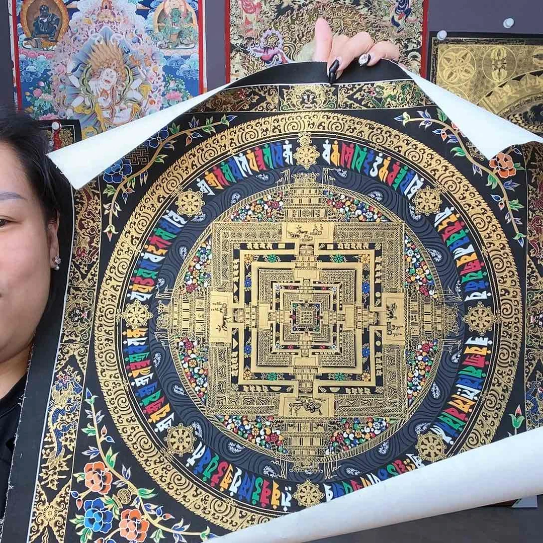 装裱画星**美尼泊尔手绘唐卡画芯