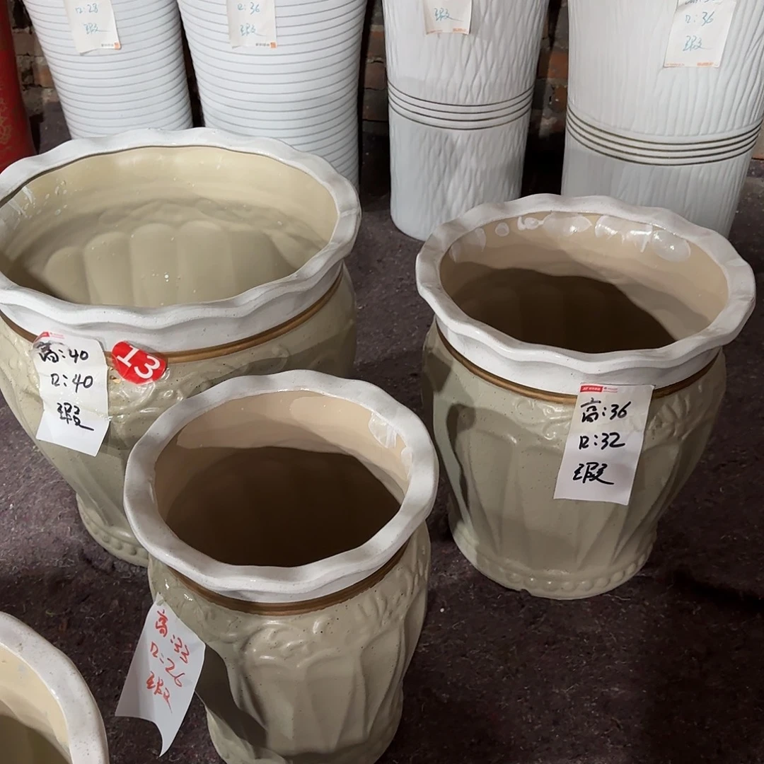 三拼南瓜盆卡其色一套三