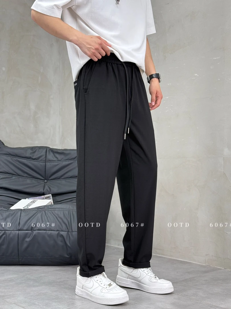 夏季男士休闲裤吸汗透气夏季宽松潮流裤薄款弹力百搭直筒