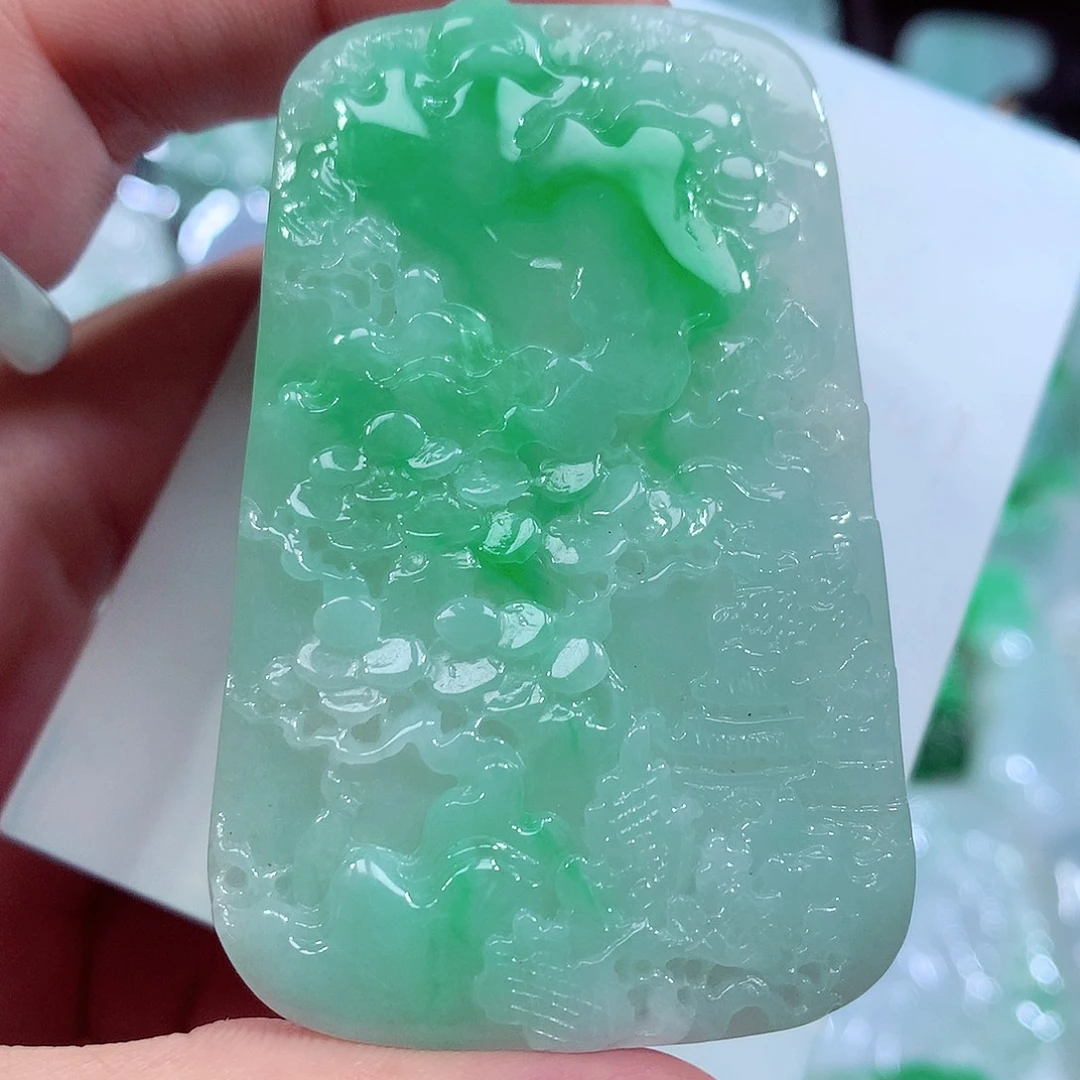 颈饰未镶嵌翡翠缅甸翡翠