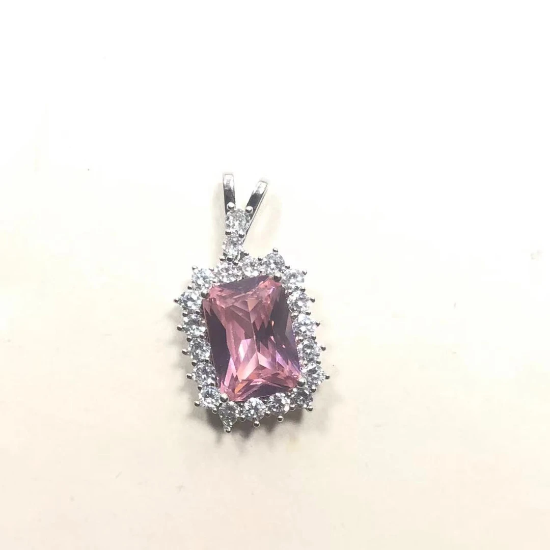 【高端嘉选】精品阿盖尔双EXCELLENT切工艳彩粉吊坠8.1ct