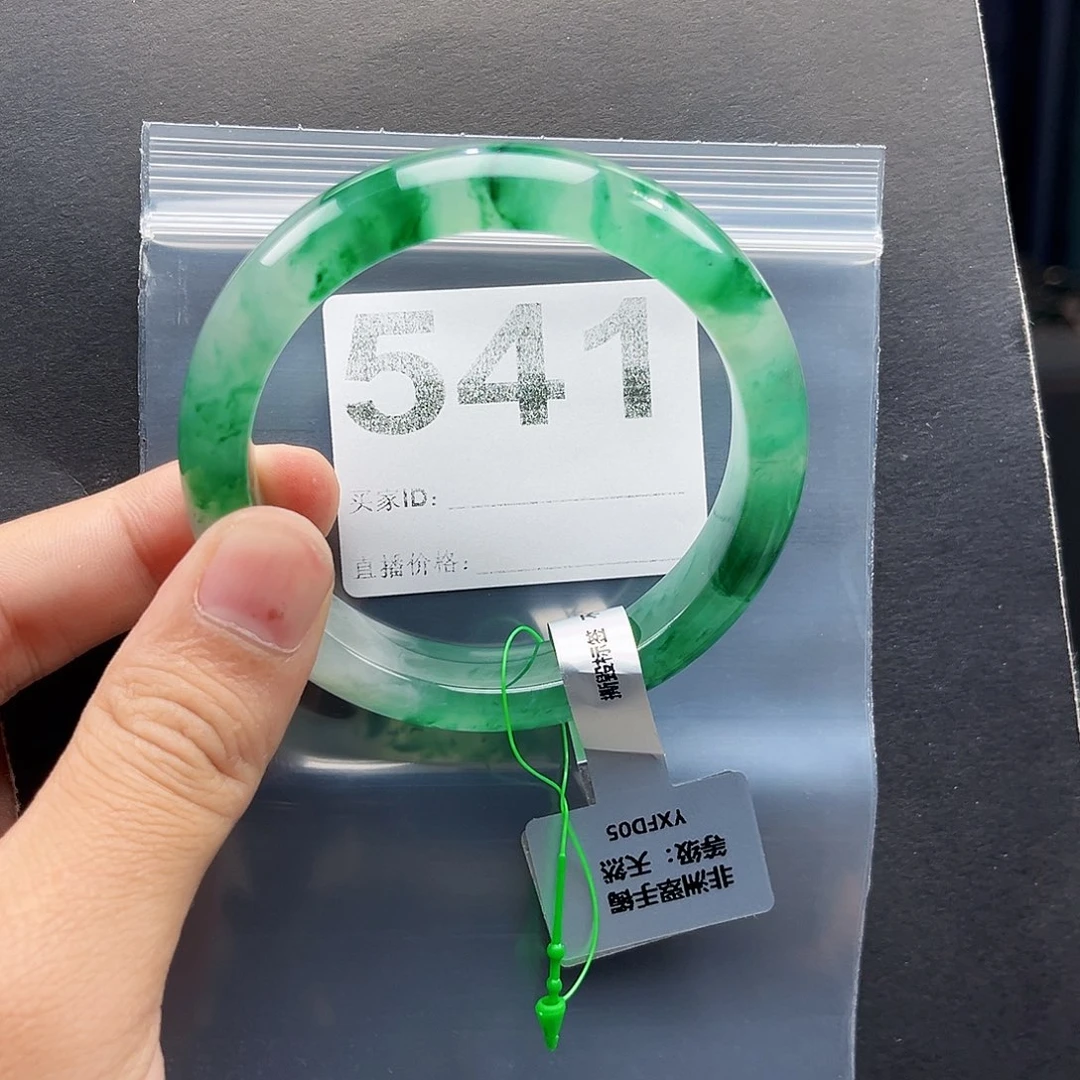 石英质玉（非洲翠）未镶嵌手镯58圈口541
