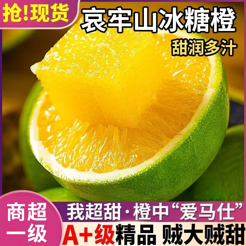 S2【聚牛果园甄选】云南玉溪哀牢山冰糖橙净重5斤青皮橙子应季水果
