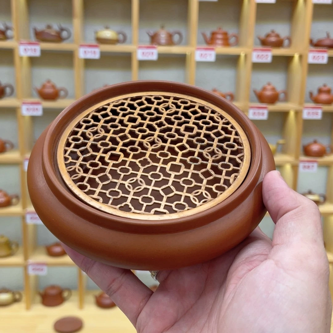 茶壶紫砂镂空壶承内直径10外直径13