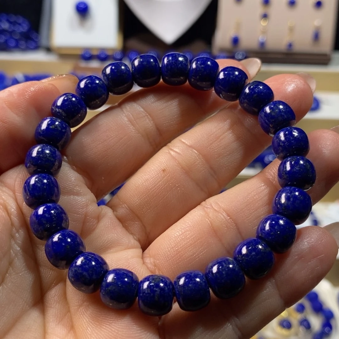 青金石未镶嵌手串9.1m老型