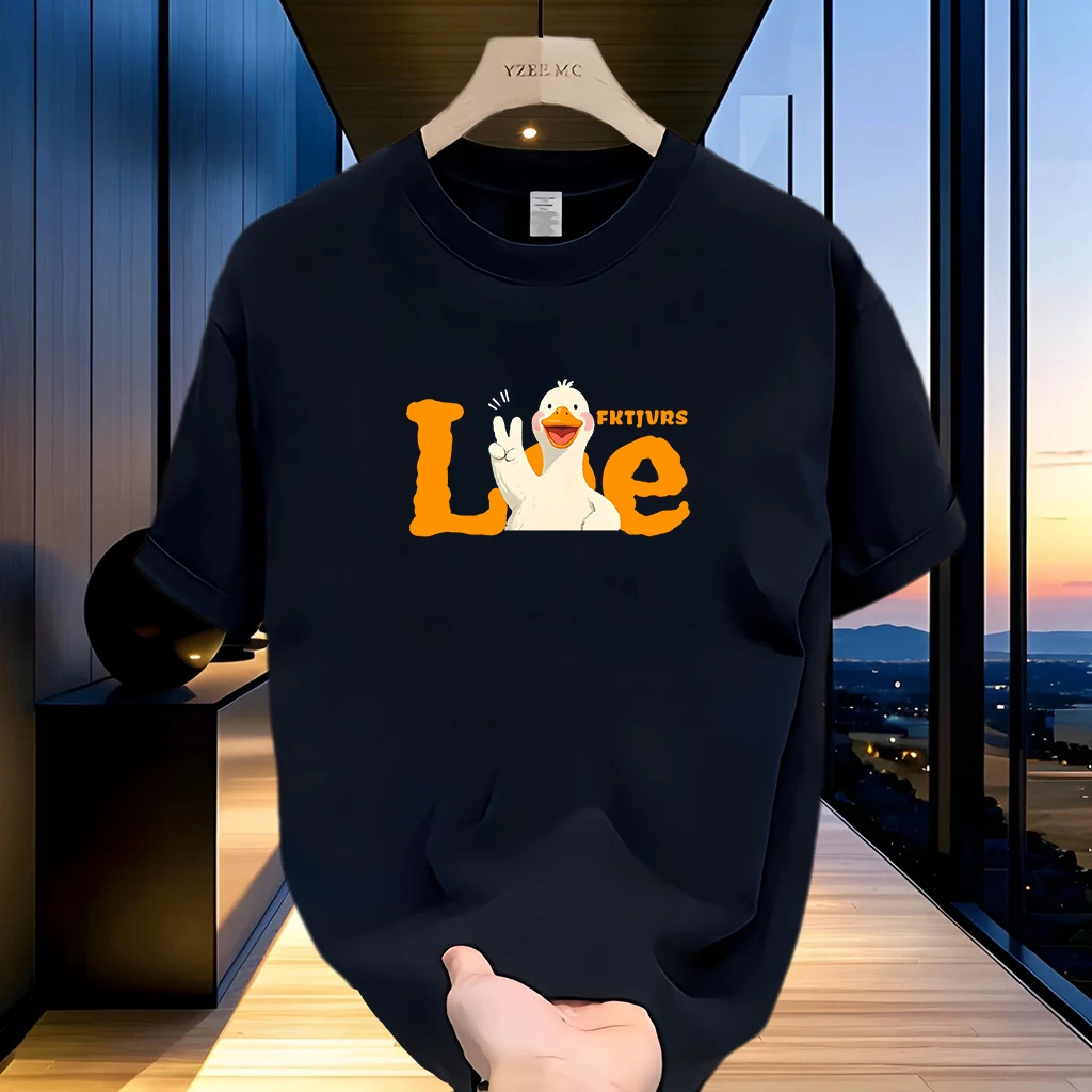 美式痞帅重磅纯棉短袖T恤青年男女款夏季ins潮牌男士圆领百搭上衣